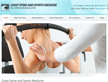 Tablet Screenshot of coastspinemedicine.com